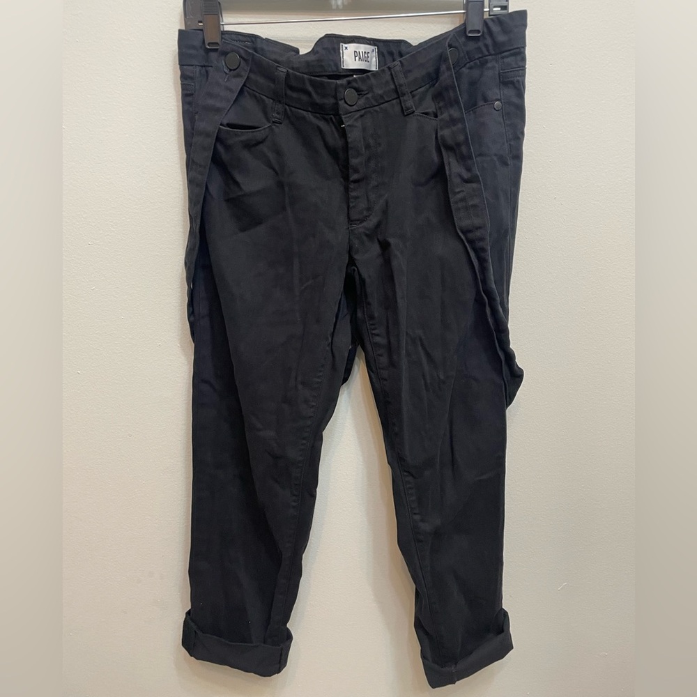 PAIGE Black Suspender Jeans Sz. 27
